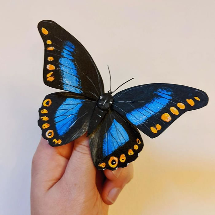 Paper Sculptures Of Butterflies By Kerilynn Wilson