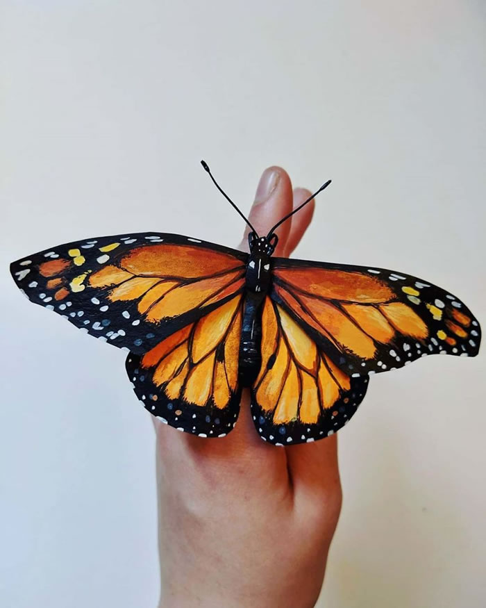 Paper Sculptures Of Butterflies By Kerilynn Wilson