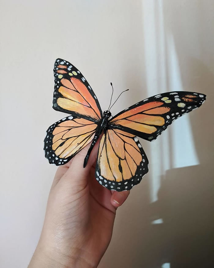 Paper Sculptures Of Butterflies By Kerilynn Wilson