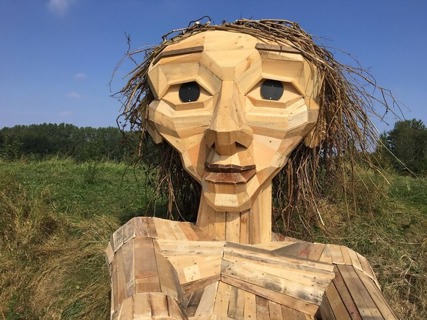 Giant Recycled Wood Sculptures By Thomas Dambo