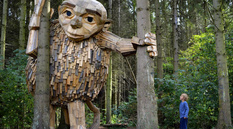 Giant Recycled Wood Sculptures By Thomas Dambo