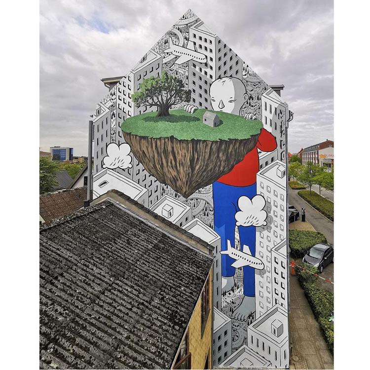 Large Scale Cartoon Murals By Millo