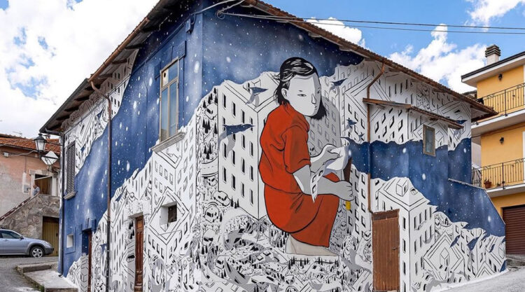 Large Scale Cartoon Murals By Millo