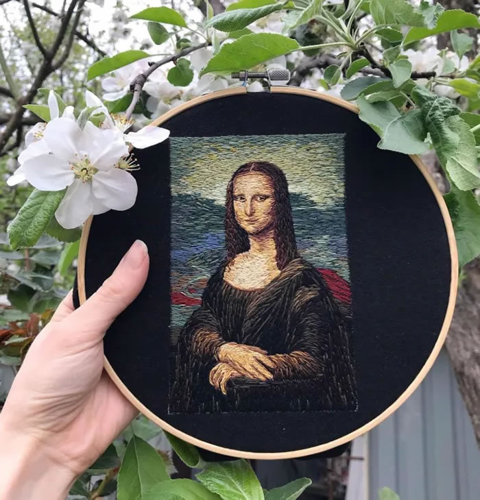 Miniature Embroidery Paintings By Ira Kutsyna