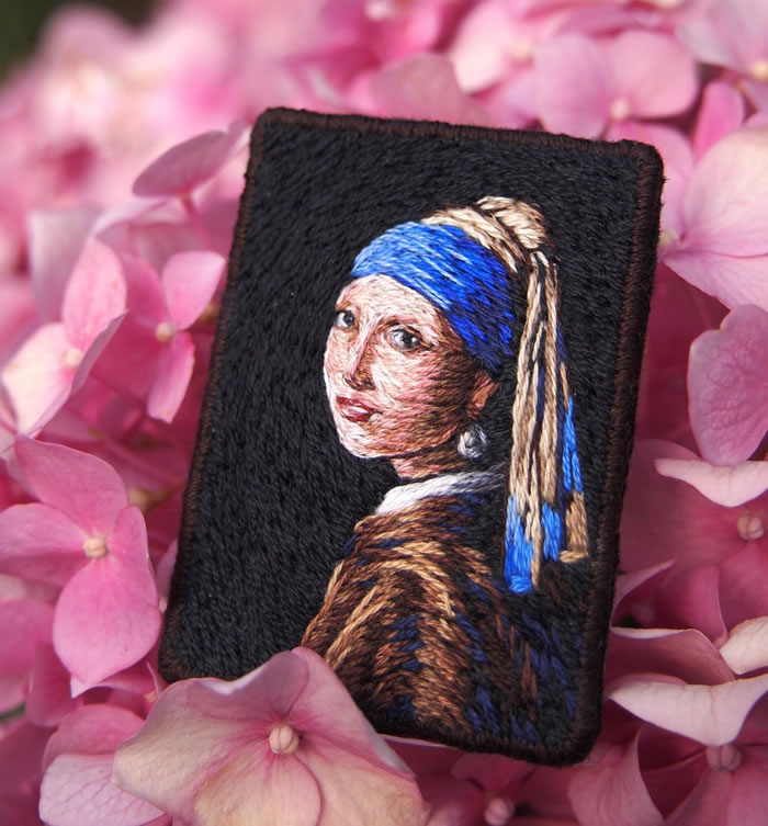 Miniature Embroidery Paintings By Ira Kutsyna