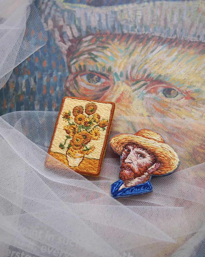 Miniature Embroidery Paintings By Ira Kutsyna