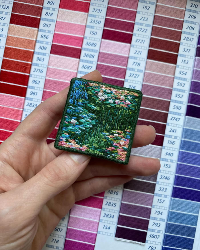 Miniature Embroidery Paintings By Ira Kutsyna