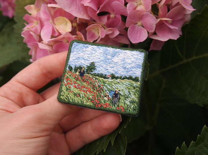 Miniature Embroidery Paintings By Ira Kutsyna