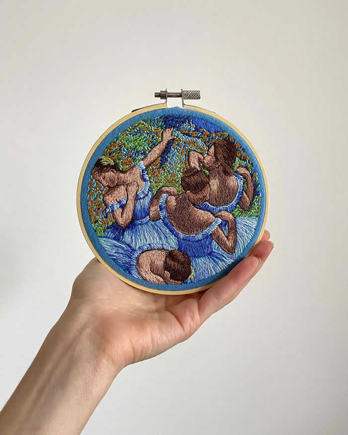 Miniature Embroidery Paintings By Ira Kutsyna