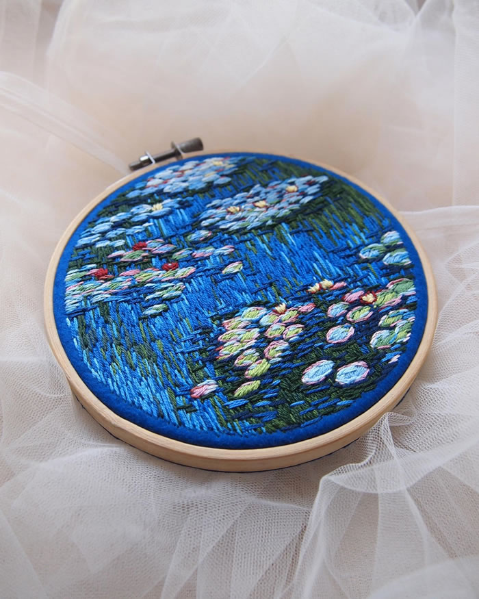 Miniature Embroidery Paintings By Ira Kutsyna