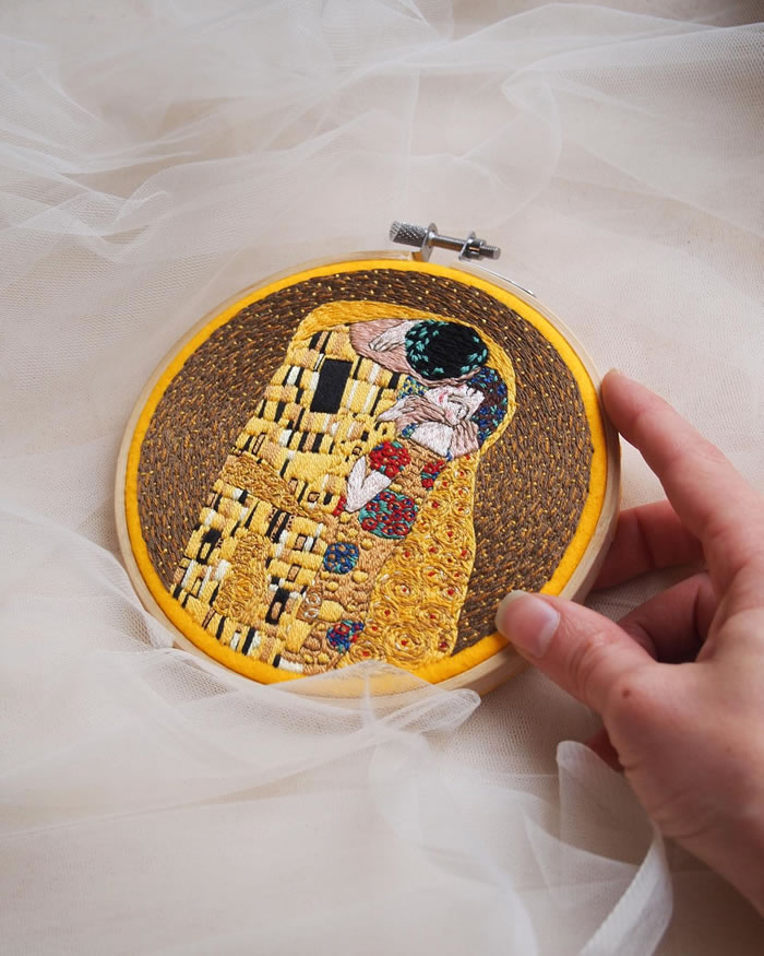 Miniature Embroidery Paintings By Ira Kutsyna