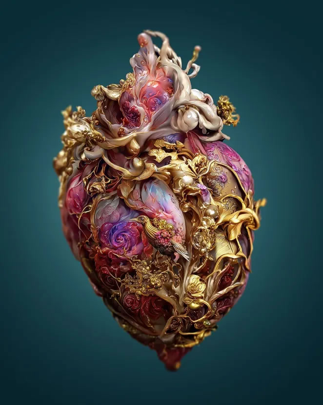 AI-generated hearts by Andrejs Pidjass