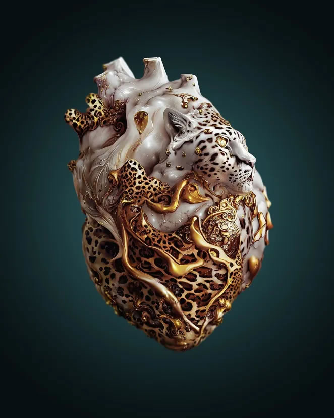 AI-generated hearts by Andrejs Pidjass