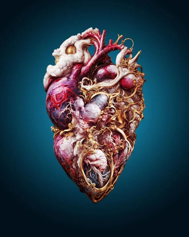 AI-generated hearts by Andrejs Pidjass