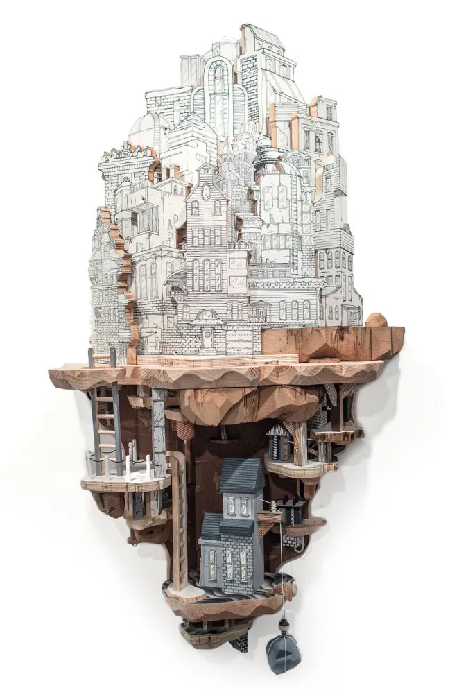 Cities Drawings And Sculptures By Luke O’Sullivan