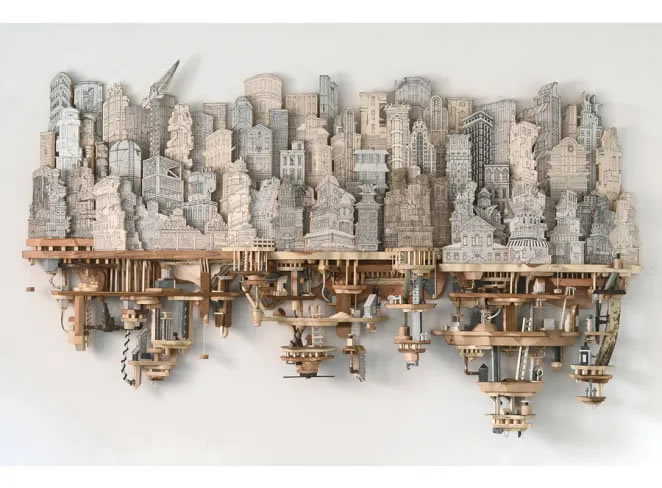 Cities Drawings And Sculptures By Luke O’Sullivan