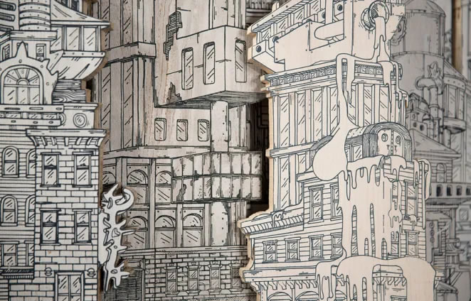 Cities Drawings And Sculptures By Luke O’Sullivan