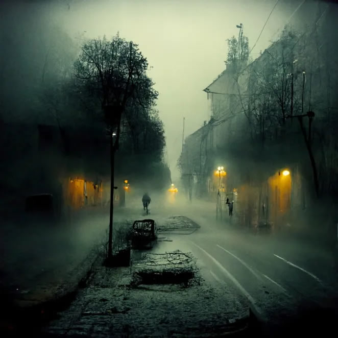 Foggy AI Landscape Art By Raul Cantu