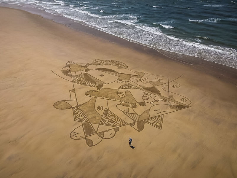 Giant Sand Drawings by Jben