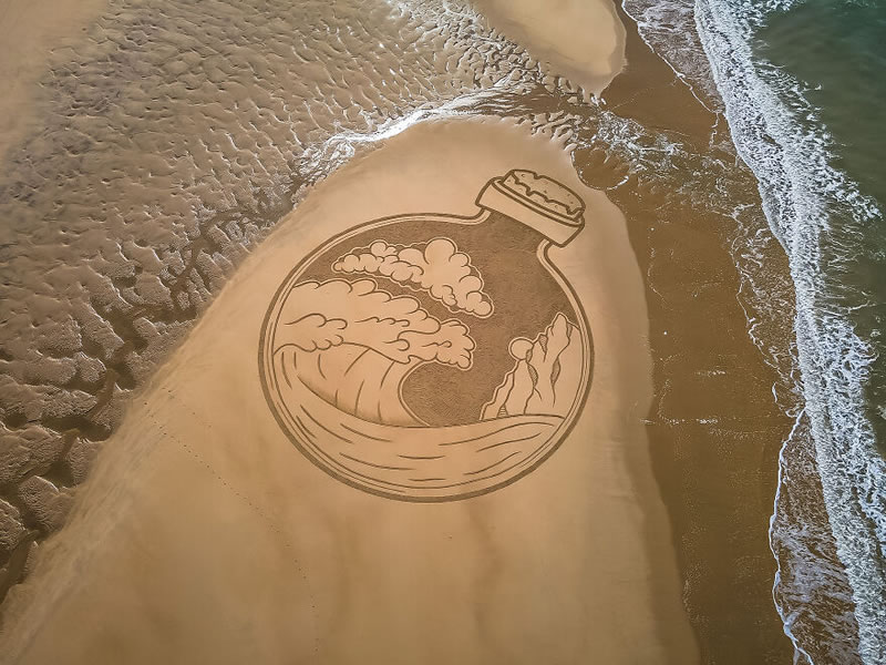 Giant Sand Drawings by Jben