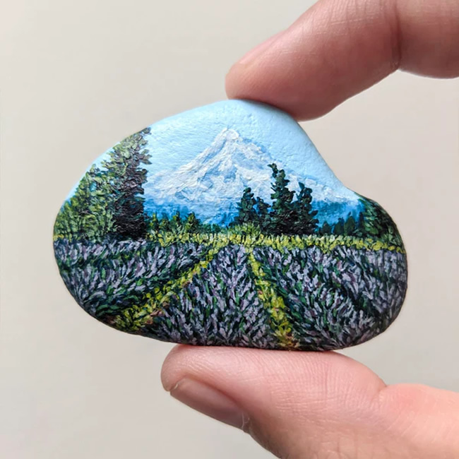 Pebble Canvases Paintings By Oregon Artist