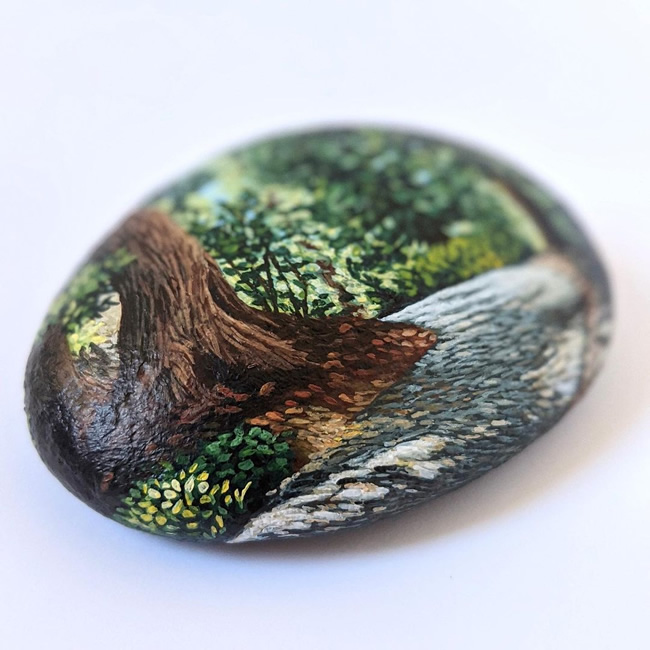 Pebble Canvases Paintings By Oregon Artist