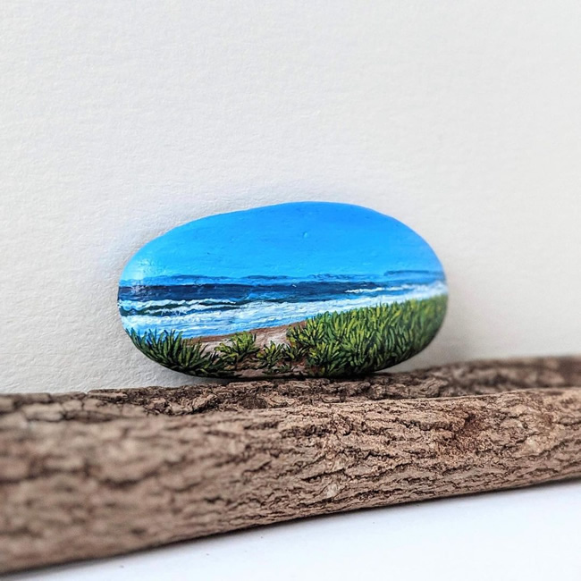 Pebble Canvases Paintings By Oregon Artist