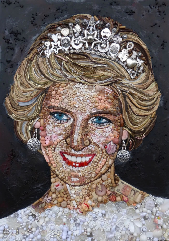 Assemblages Of Popular Portraits By Jane Perkins