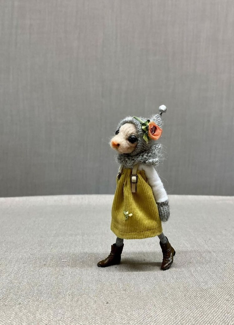 Needle-Felted Mice Dolls By Rebecca Wheeler