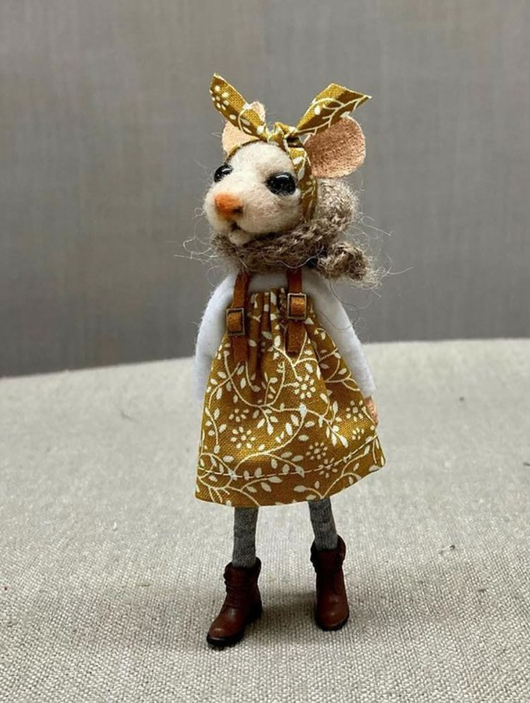 Needle-Felted Mice Dolls By Rebecca Wheeler