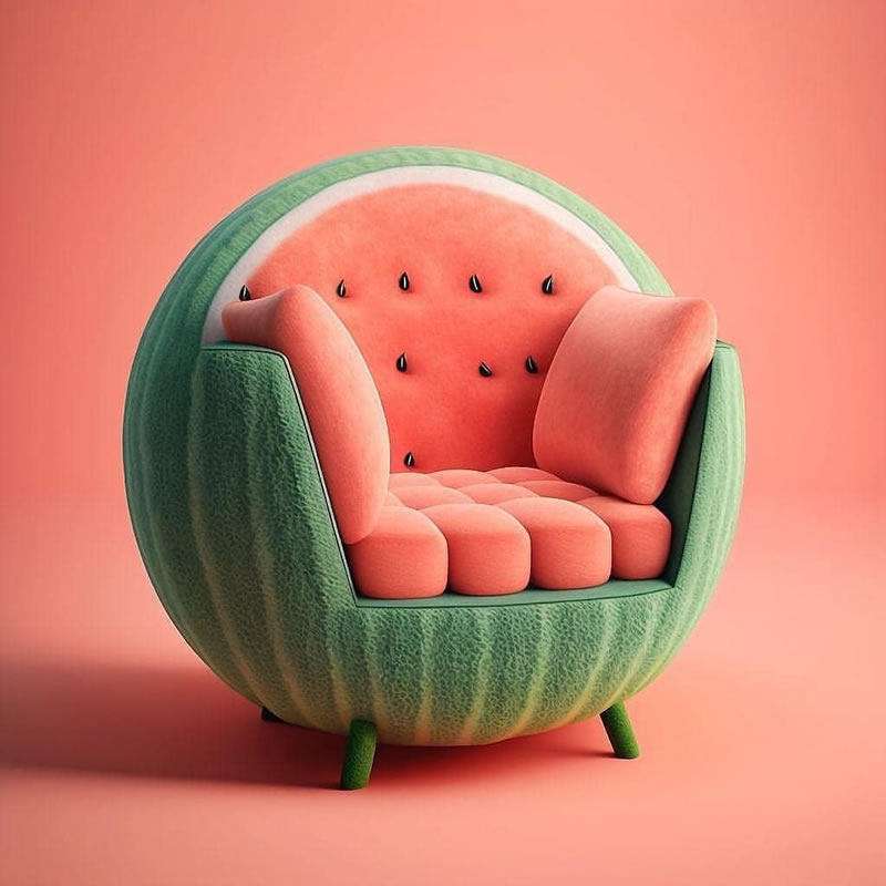 AI-Generated Chairs Inspired By Fruits And Veggies