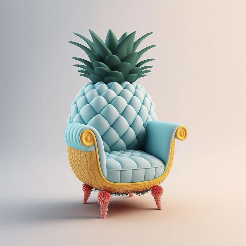 AI-Generated Chairs Inspired By Fruits And Veggies