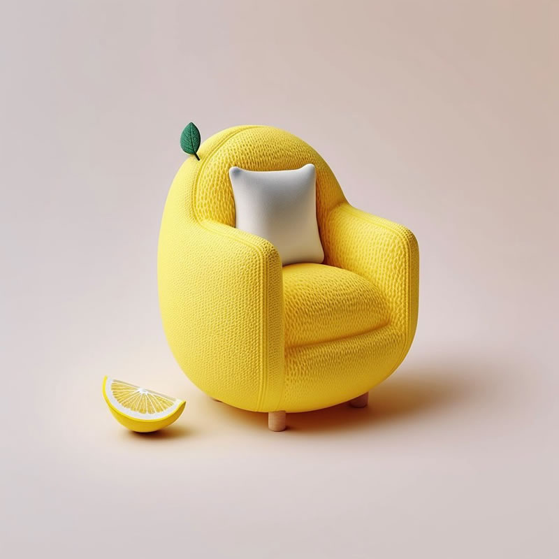 AI-Generated Chairs Inspired By Fruits And Veggies