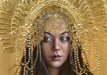 Figurative Paintings With Gold Ornaments By Stephanie Rew