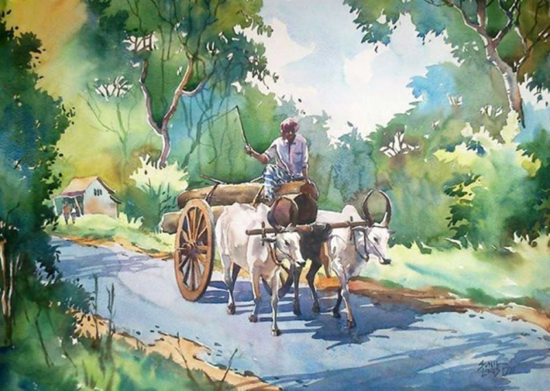 Watercolor Paintings By Sunil Linus De