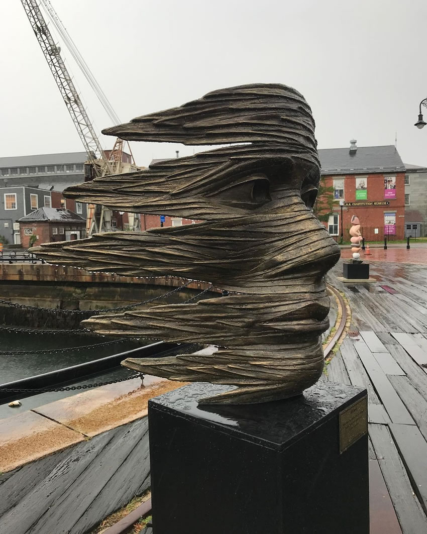 Sculptures At Boston Harborwalk by Michael Alfano