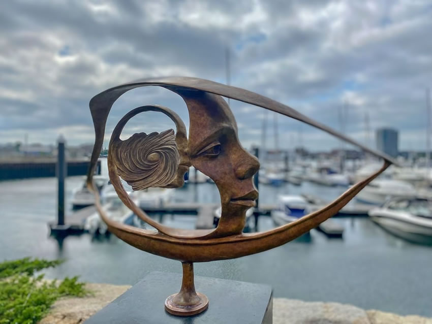 Sculptures At Boston Harborwalk by Michael Alfano