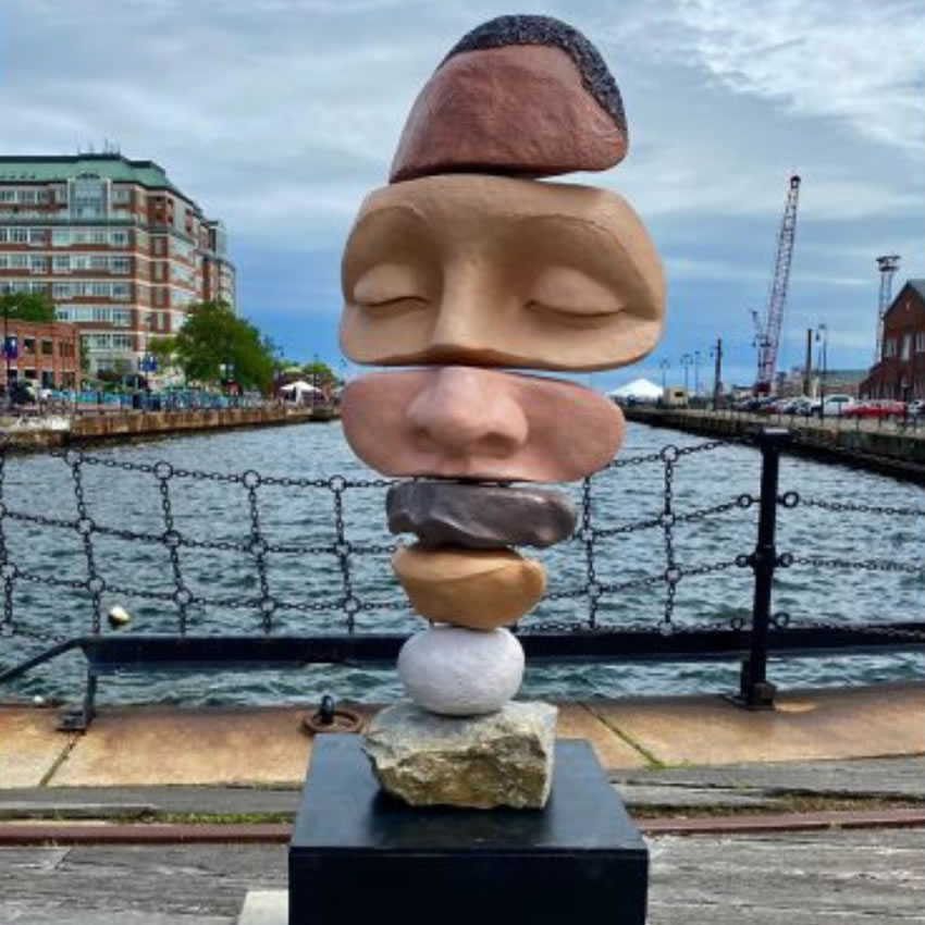 Sculptures At Boston Harborwalk by Michael Alfano