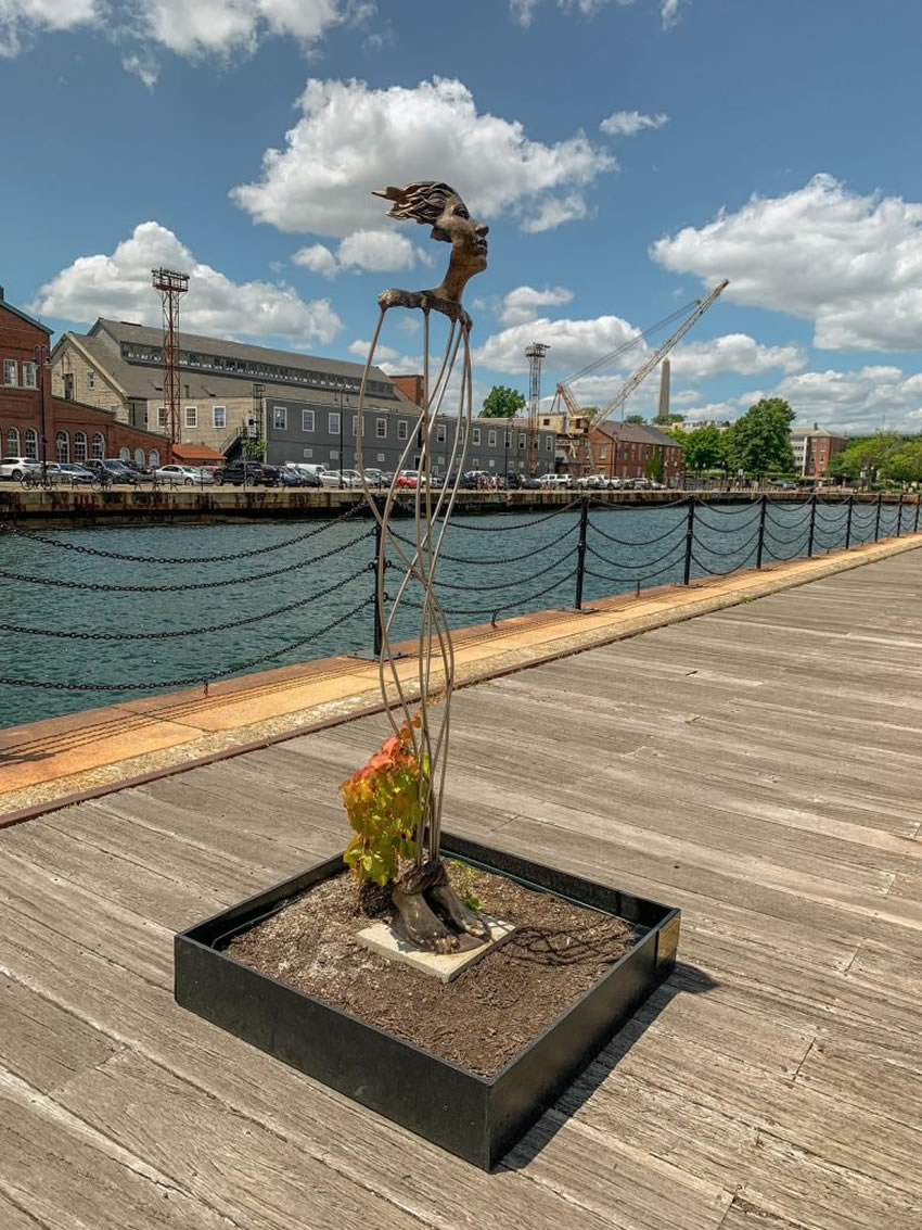 Sculptures At Boston Harborwalk by Michael Alfano