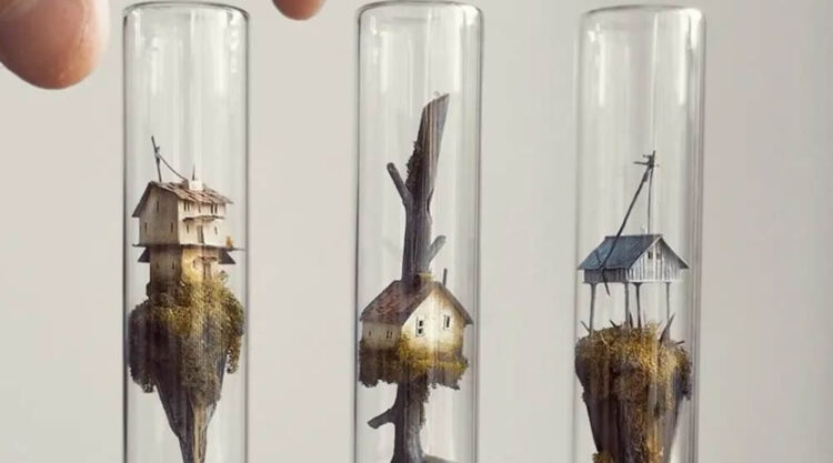 Tiny Fantasy Worlds Out Of Wood And Paper By Michael Davydov