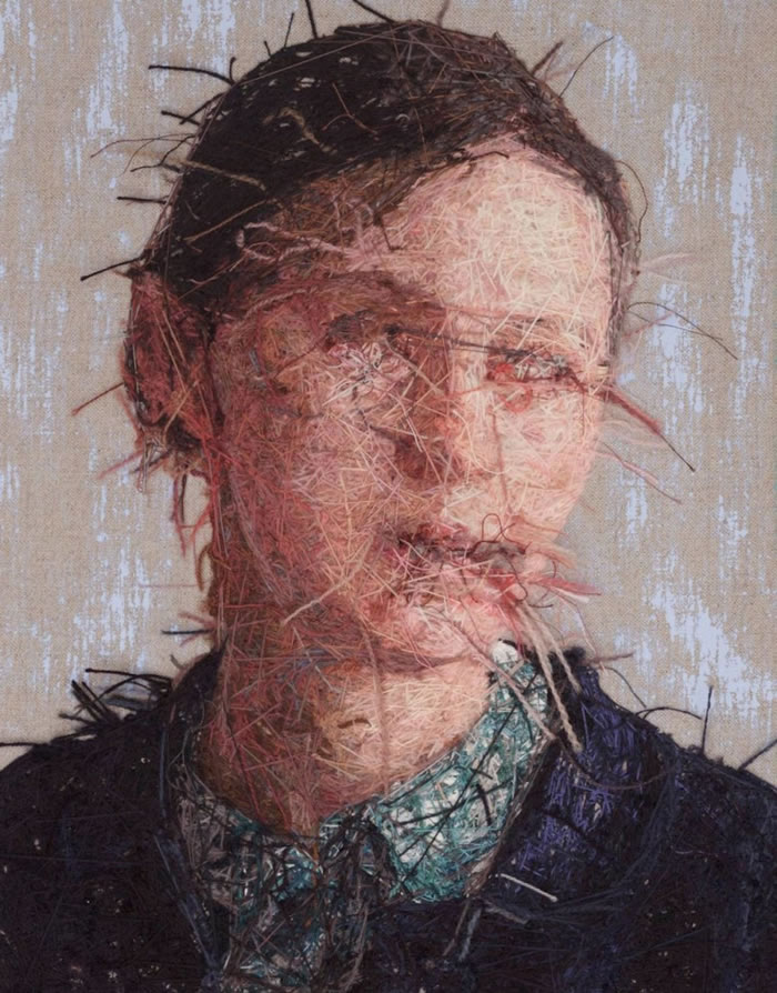 Realistic Embroidered Portraits By Cayce Zavaglia