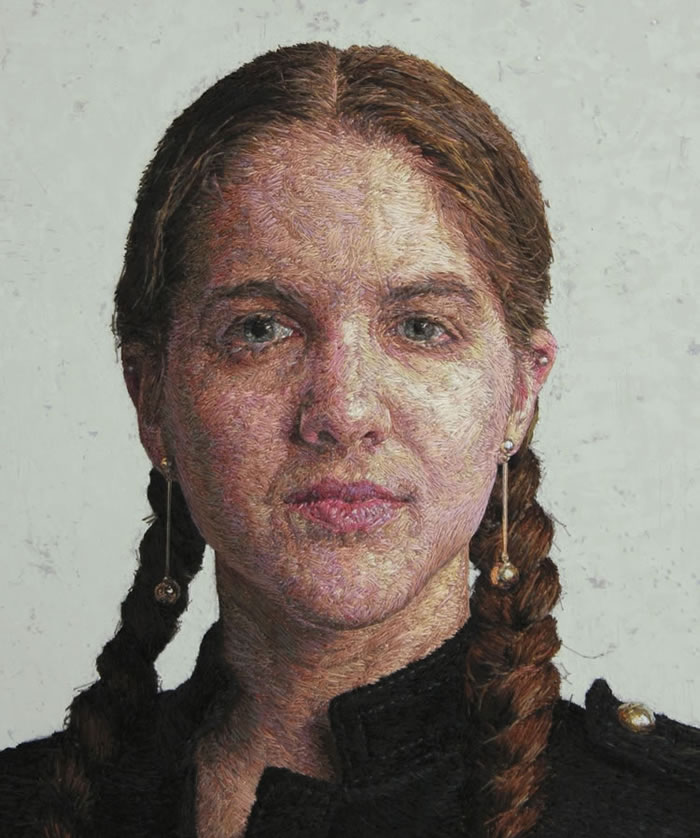 Realistic Embroidered Portraits By Cayce Zavaglia