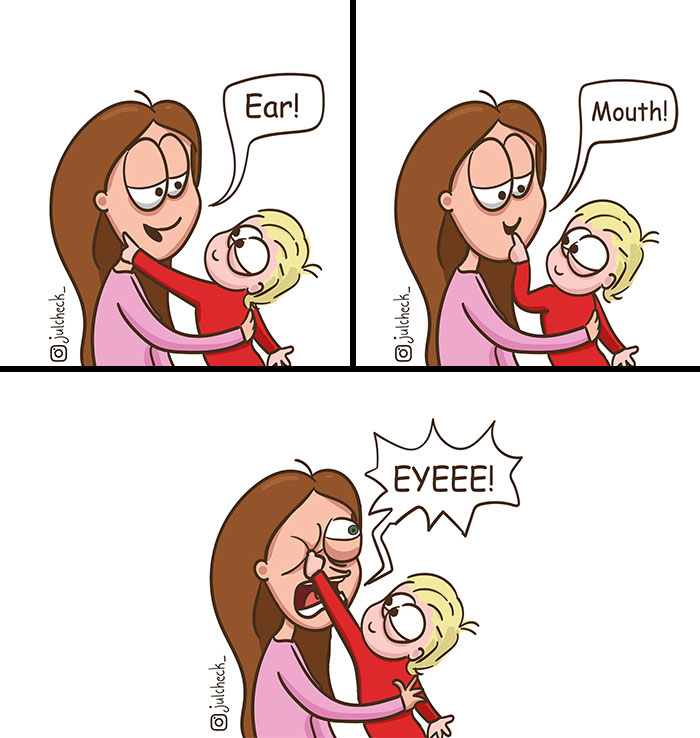 Everyday Moments Of Motherhood Comics By Yulia Enslinger