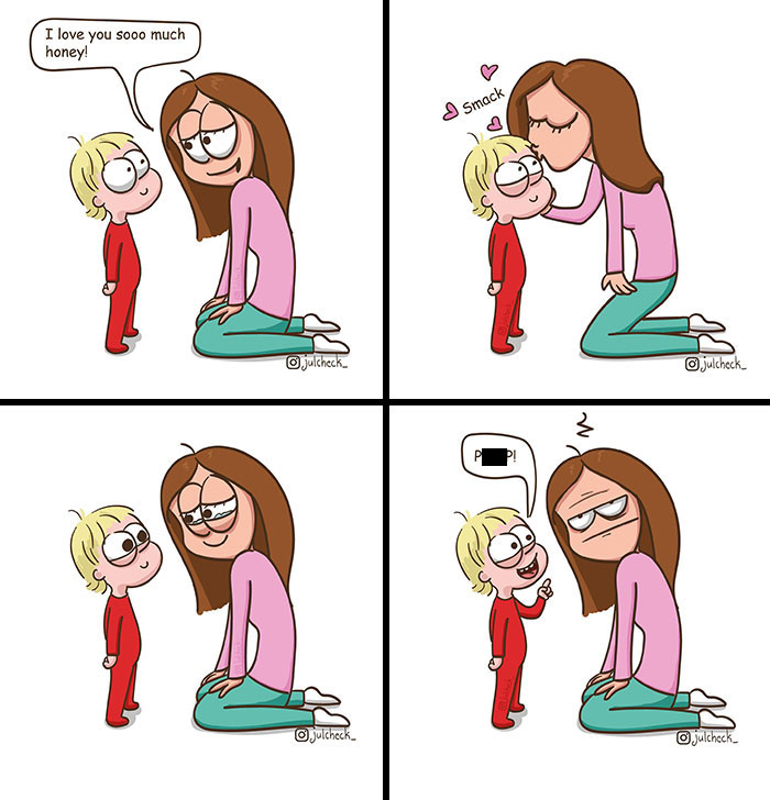 Everyday Moments Of Motherhood Comics By Yulia Enslinger