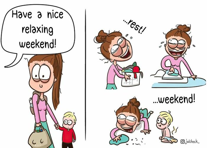 Everyday Moments Of Motherhood Comics By Yulia Enslinger