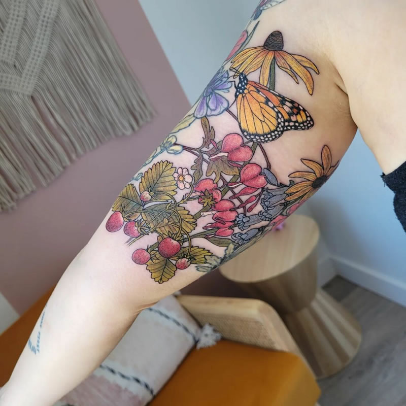 Flora and Fauna Tattoos by Jamie