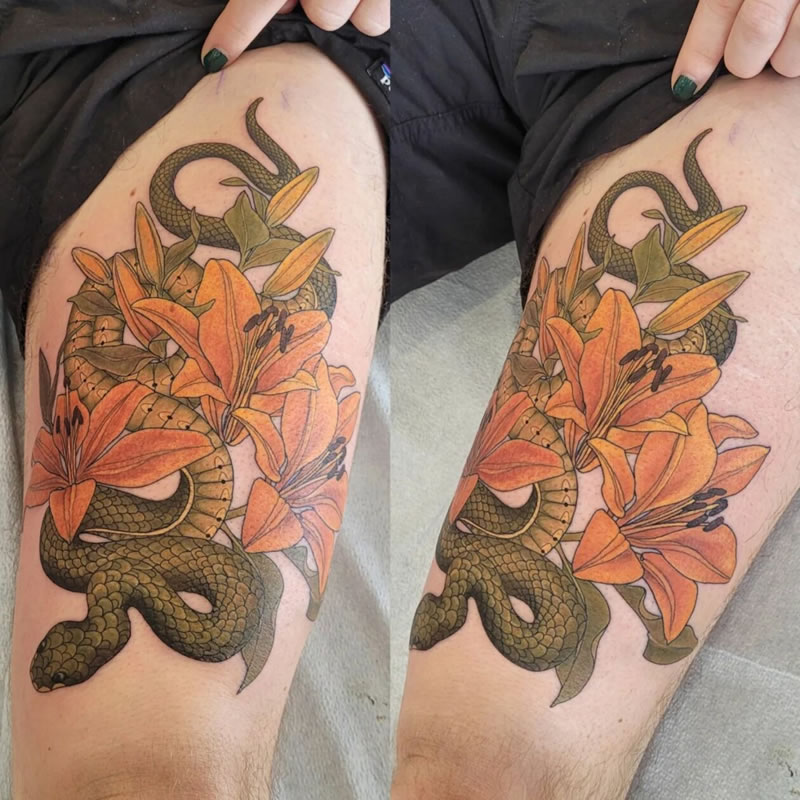 Flora and Fauna Tattoos by Jamie