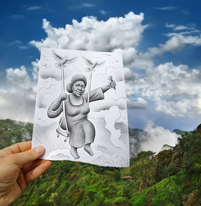 Pencil Illustrations With Photography by Ben Heine