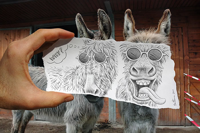 Pencil Illustrations With Photography by Ben Heine