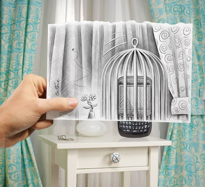 Pencil Illustrations With Photography by Ben Heine